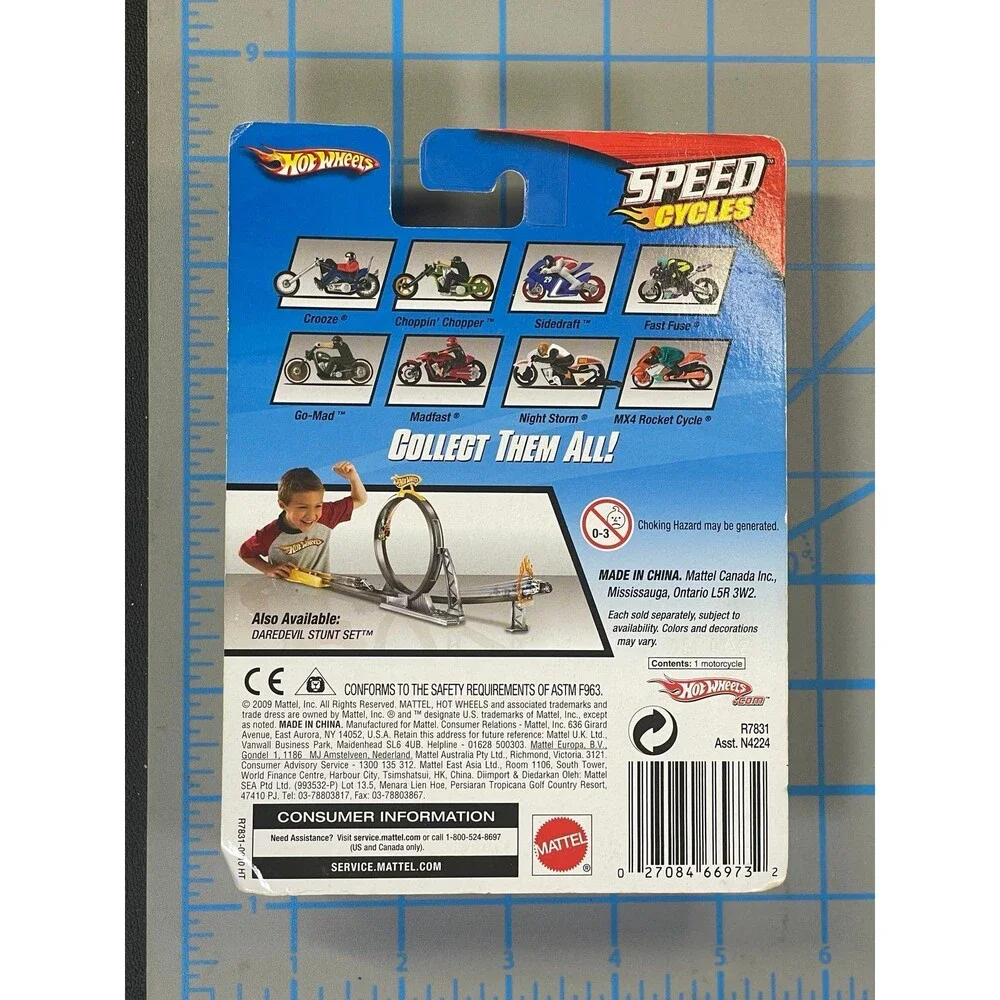 Hot Wheels MX4 Rocket Cycle Diecast Die cast vehicle Speed Cycles Mattel